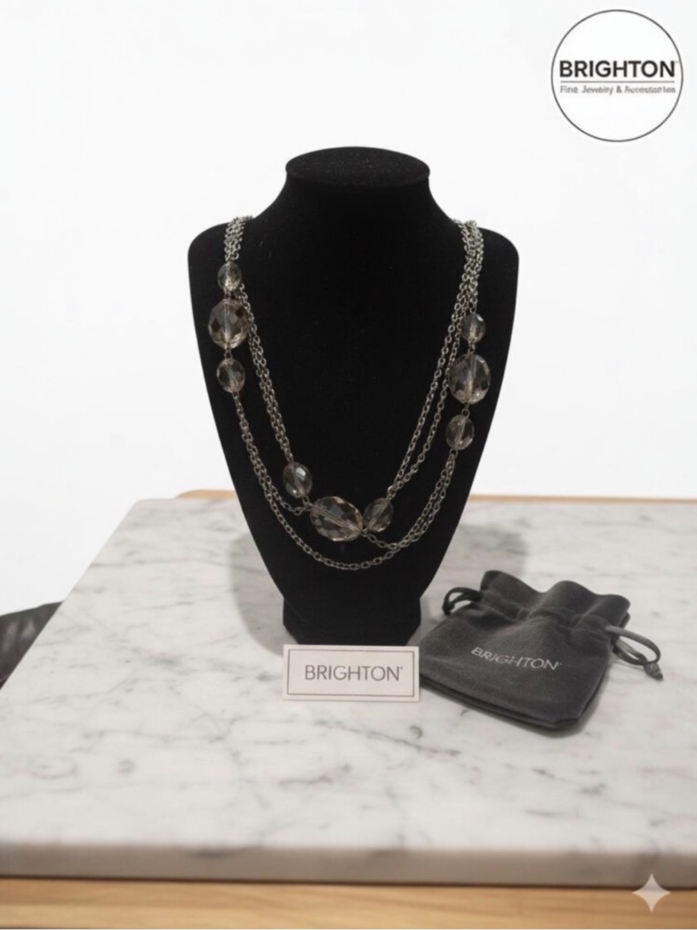 Brighton Long Vintage Looking Beaded Necklace